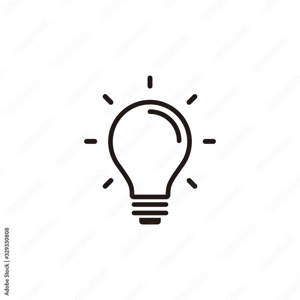 Simple lamp flat icon design vector Simple lamp flat icon design vector