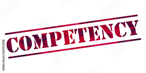  competency Vector stamp. White isolated