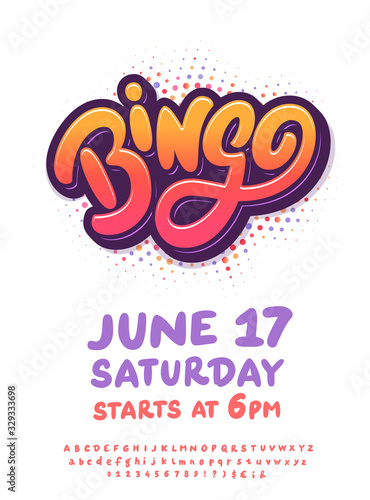 Bingo. Vector invitation flyer.