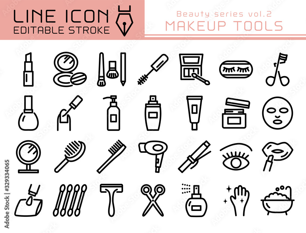 Obraz premium ラインアイコン ビューティーシリーズvol.2 メイク