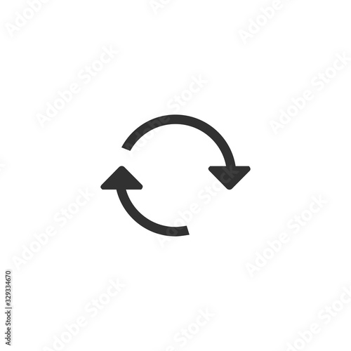Circular two arrows sign icon. Refresh, convert, exchange ion. Stock Vector illustration isolated on white background.