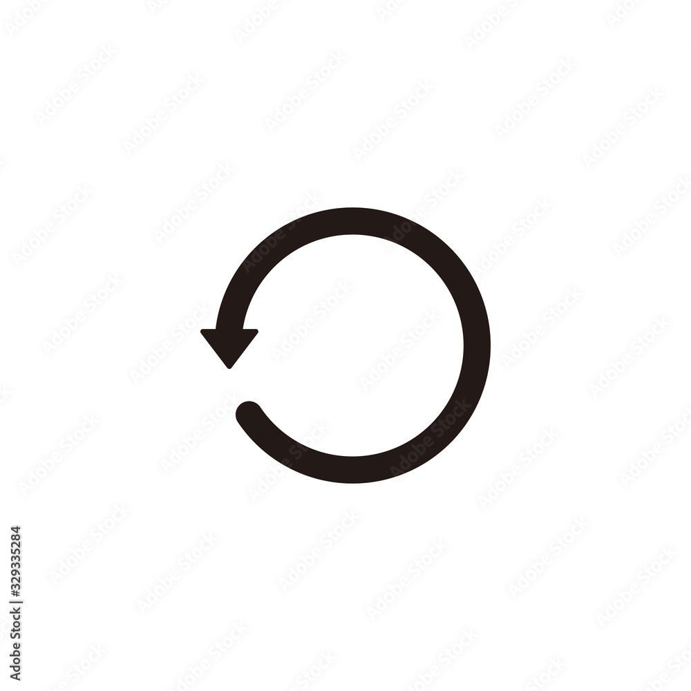 Simple undo flat icon design vector Simple undo flat icon design vector
