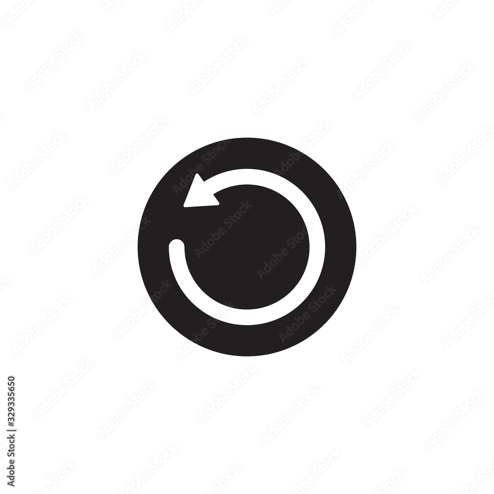 Simple undo flat icon design vector Simple undo flat icon design vector