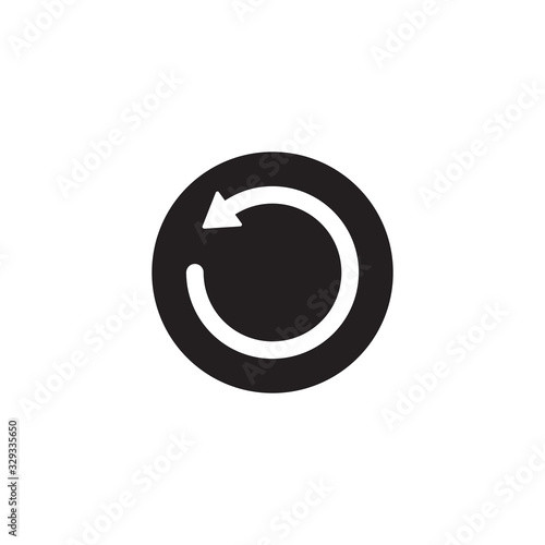 Simple undo flat icon design vector
