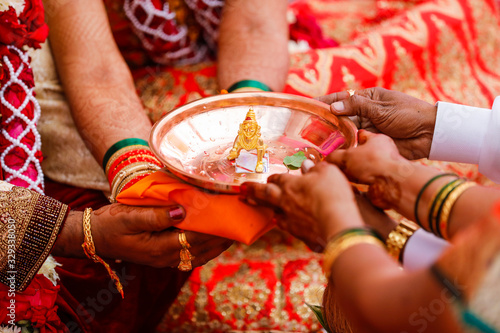 Indian Groom and bride holding hand wedding ritual ceremony,indian wedding
