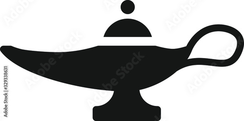 Magic lamp icon, vector illustration