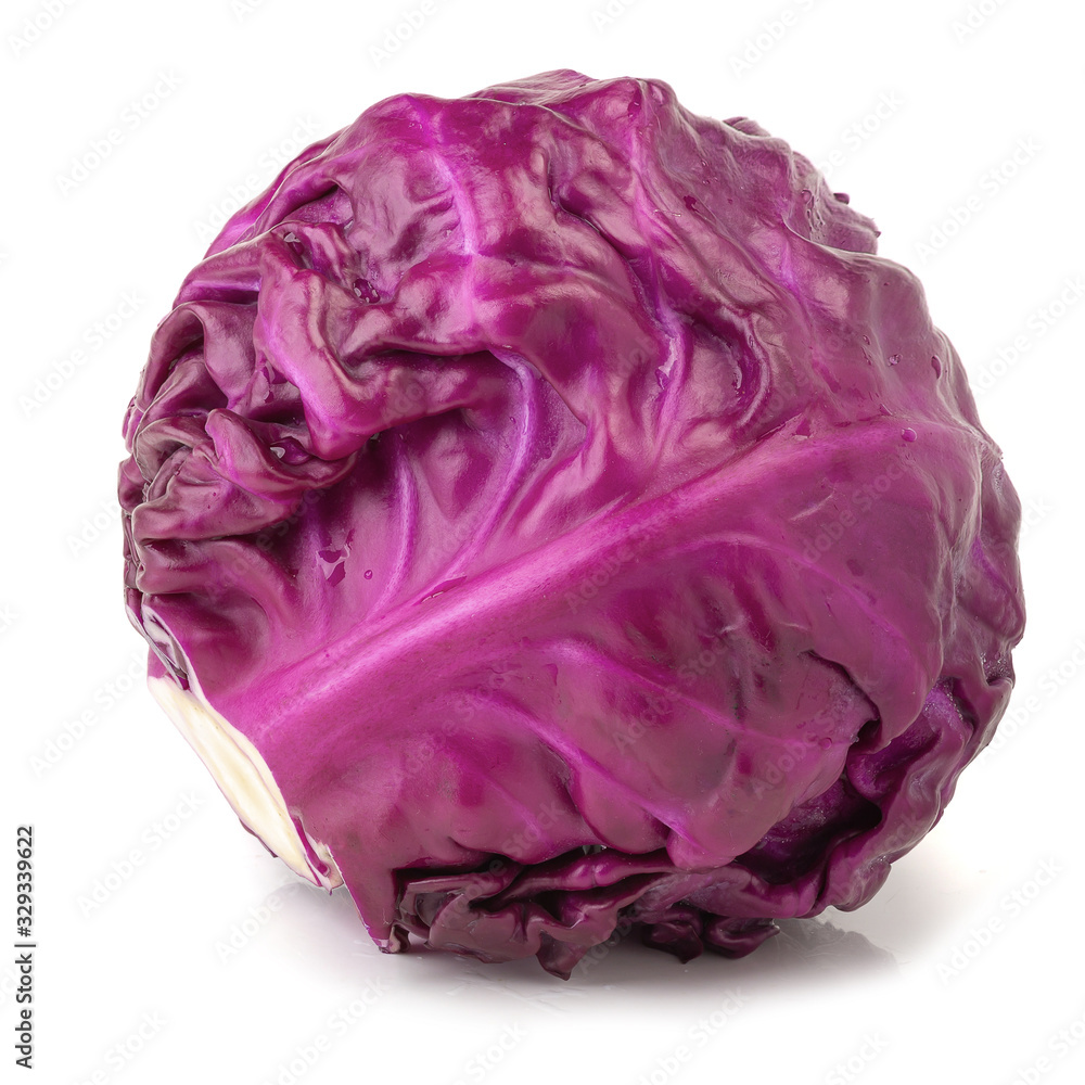 Red cabbage isolated on a white background Red cabbage isolated on a white background