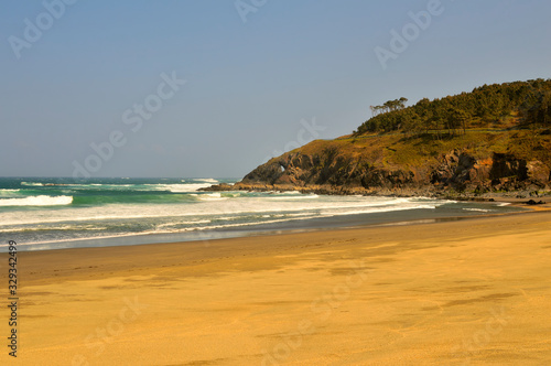 Fototapeta Naklejka Na Ścianę i Meble -  Asturias coastline, Navia beach detail.