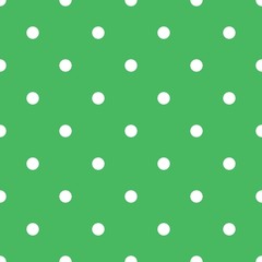 Acrylglasbilder Polka-Dot-Muster Weiße Punkte auf Frühlingsgrün elegant  © Ava Ava