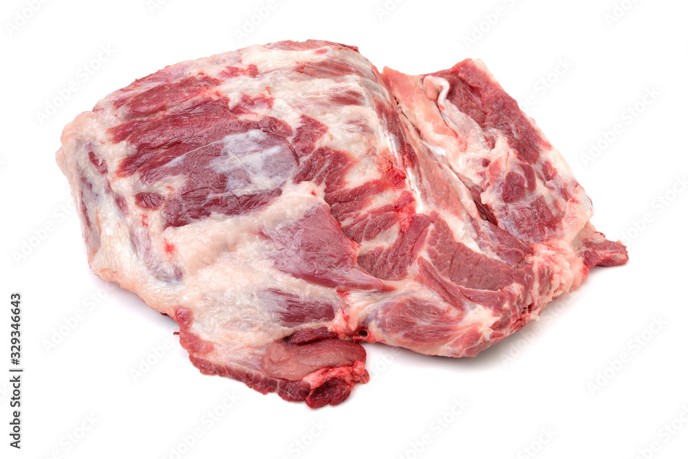 Fototapeta premium Raw Pork Ribs Isolated On White Background
