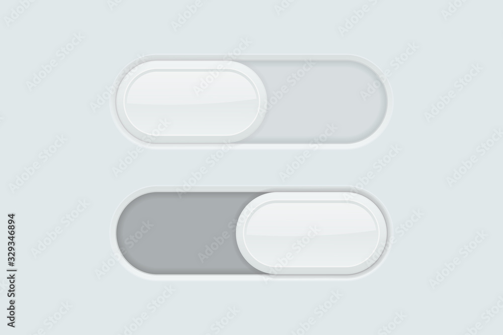 Blank toggle switch buttons. User interface icons Blank toggle switch buttons. User interface icons