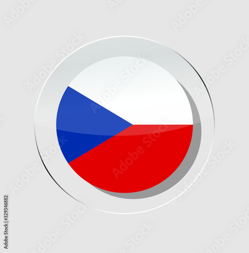 Free Download The Czech Republic country's flag circle icon with a white background - GFXLoad