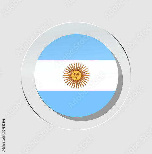 Argentine country flag circle icon with a white background