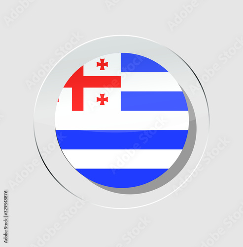 adjara country flag circle icon with white background