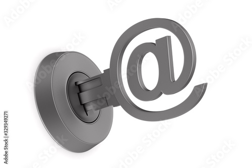 key from metallic symbol em...