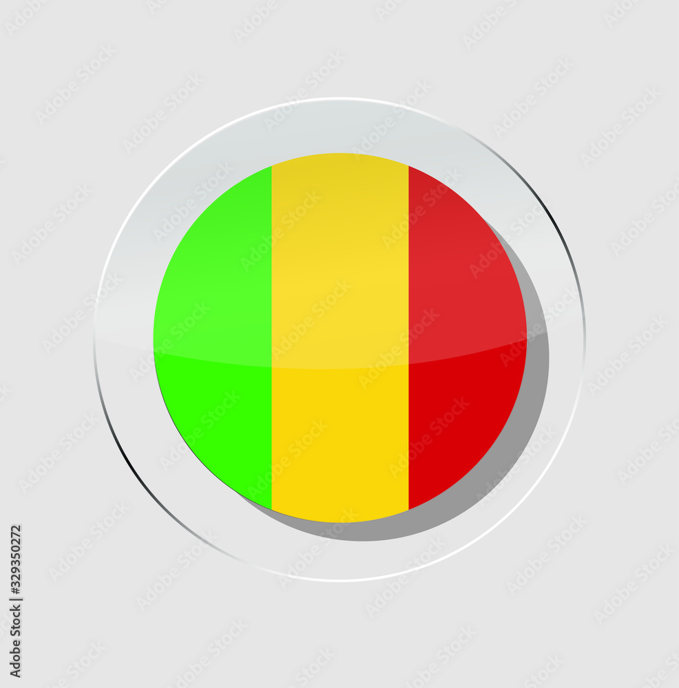 Fototapeta premium the mali country flag circle icon with a white background