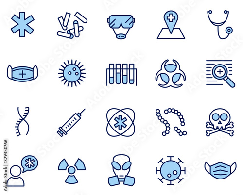Pandemie, Virus, Epidemie Vector Icon Illustration