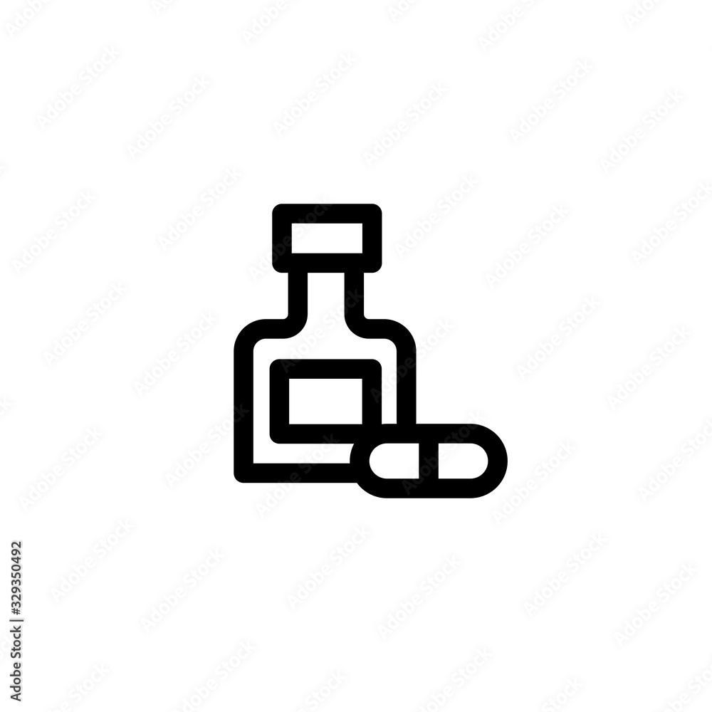 Vector illustration, capsule and bottle icon design Vector illustration, capsule and bottle icon design