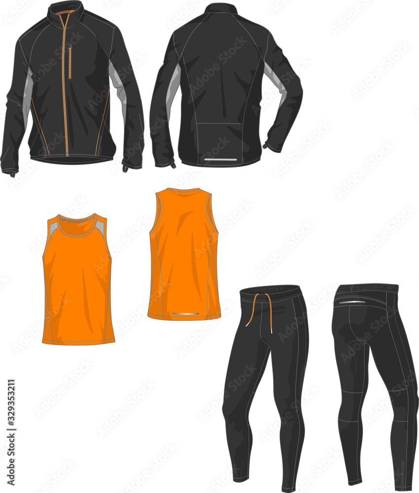 Activewear fashion collection set vector Activewear fashion collection set vector