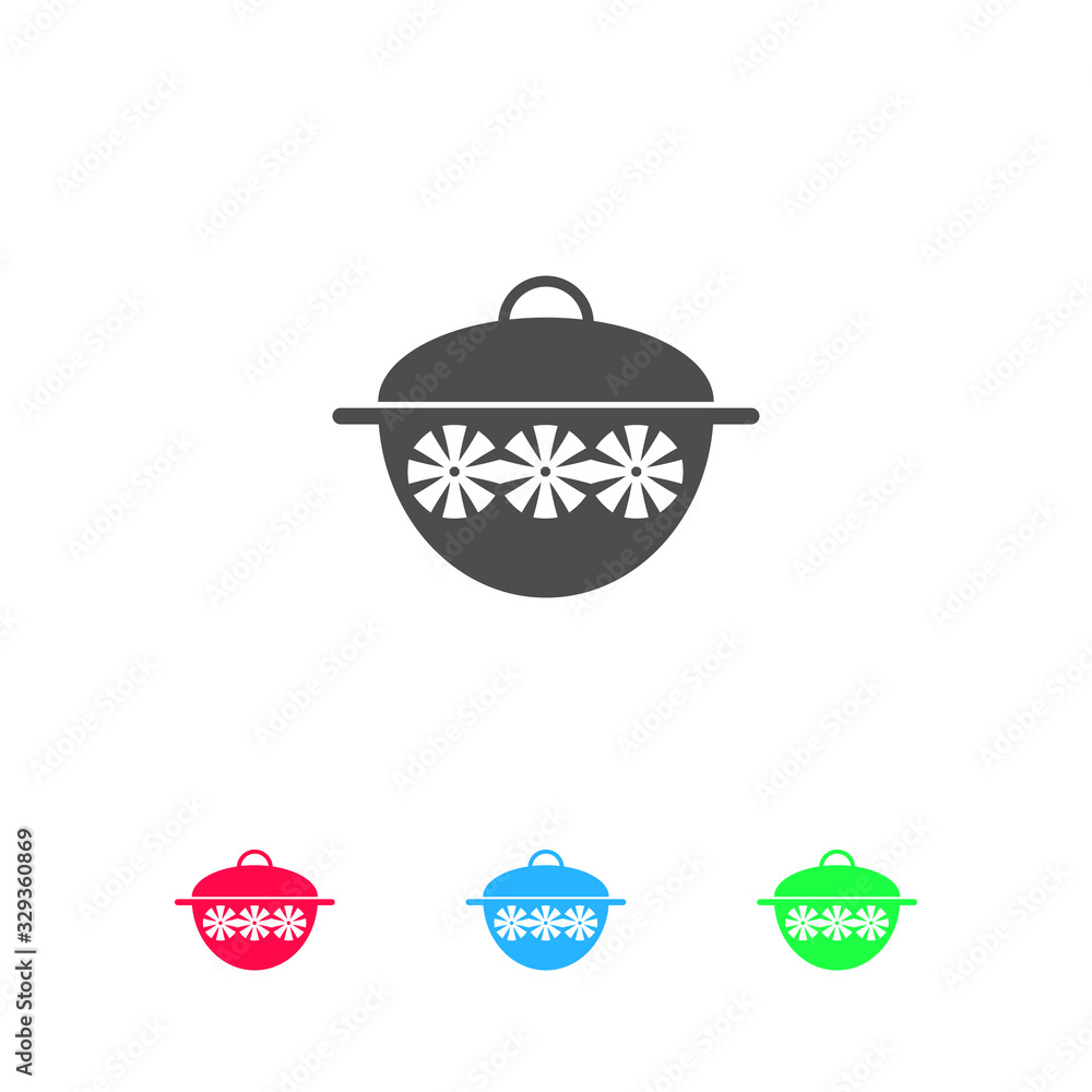 Pot icon flat. Pot icon flat.