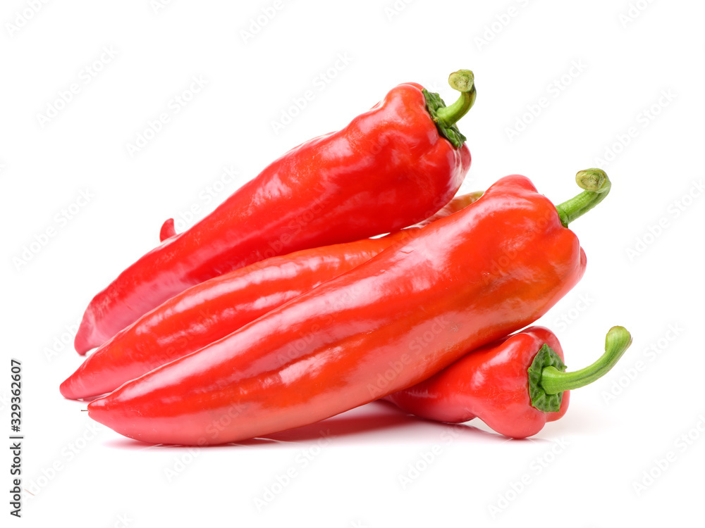 Fresh red pepper on white background Fresh red pepper on white background