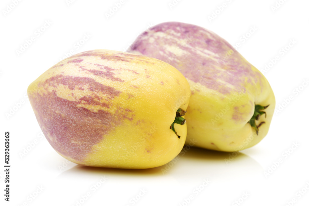 fresh Pepino fruit on white background fresh Pepino fruit on white background