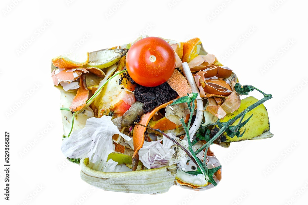Organic waste . Compost Environment Symbol . Food waste isolated concept .