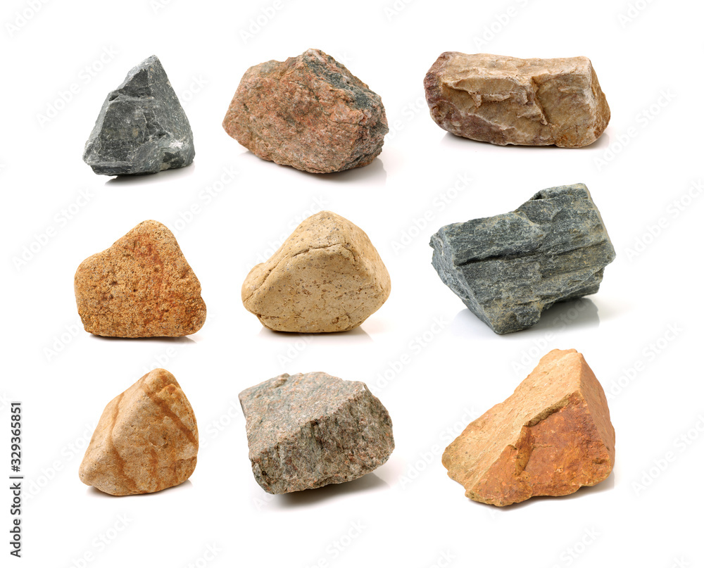 Rocks on white background Rocks on white background