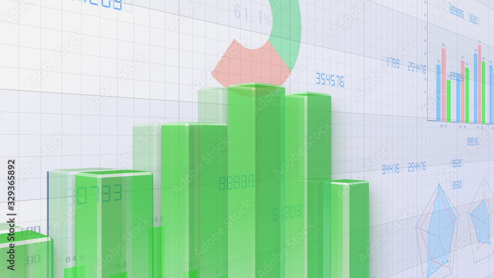 Business Economy Data Graph Chart Bar Growth Success 3D illustration background Business Economy Data Graph Chart Bar Growth Success 3D illustration background