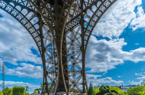 Eiffel tower paris from underneath