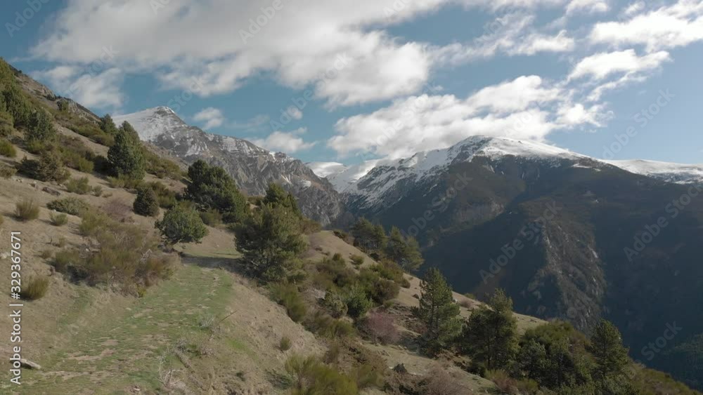 Amazing Drone shot of an alpine mountain range in Northern Spain. Amazing Drone shot of an alpine mountain range in Northern Spain.