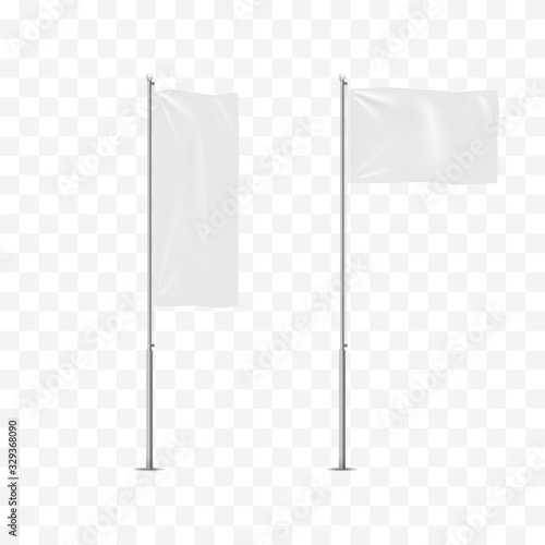 Flag isolated on white background. Vector flag mock-up