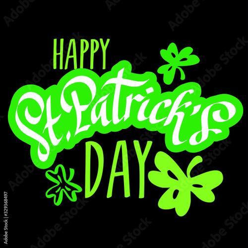 vector hand lettering saint patrick's day greetings card_16