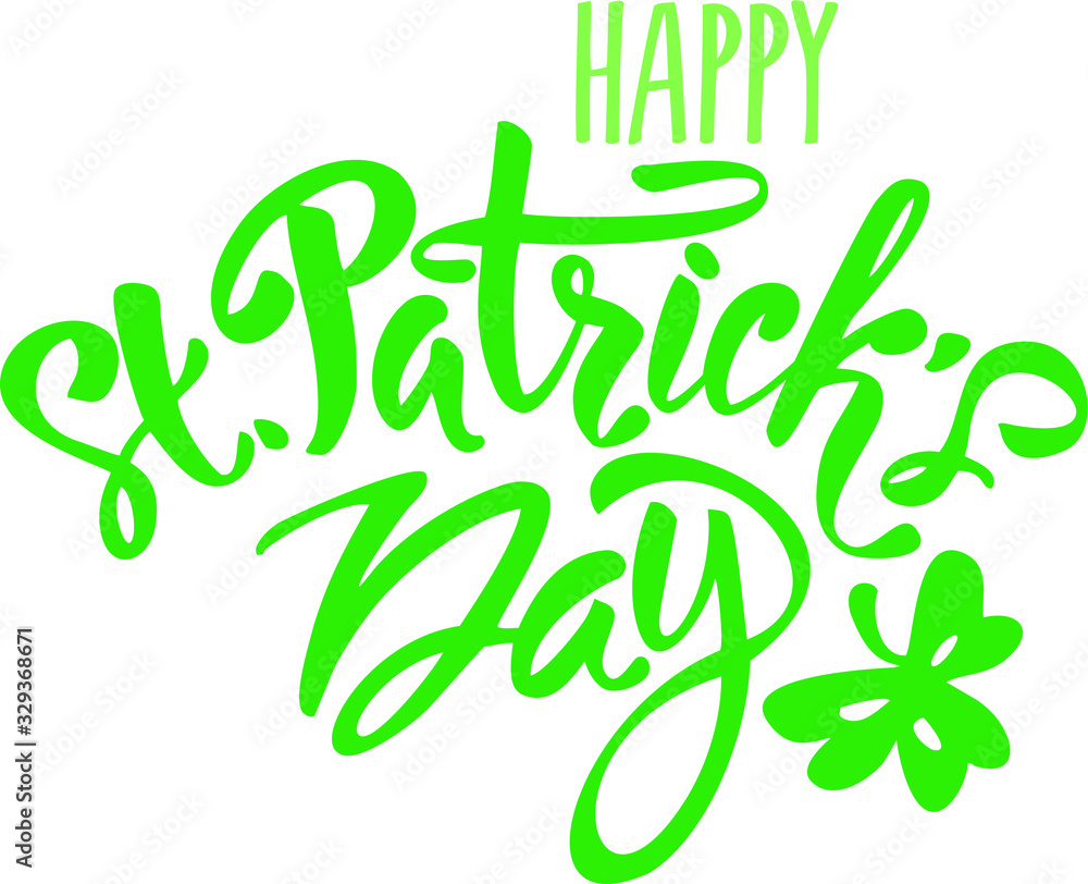 Fototapeta premium vector hand lettering saint patrick's day greetings card_3