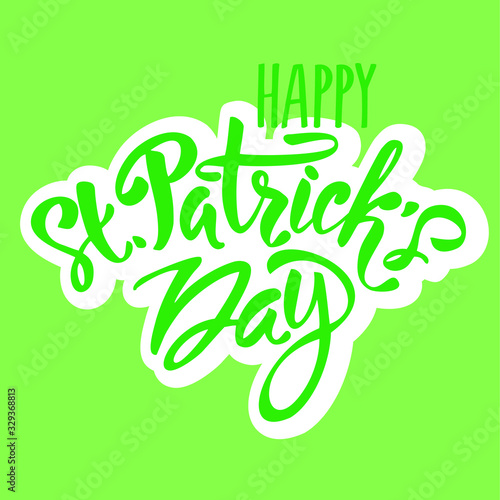 vector hand lettering saint patrick's day greetings card_8