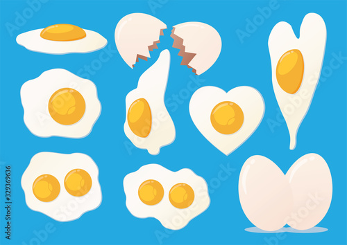 Egg vecotr 9 design on blue baclground