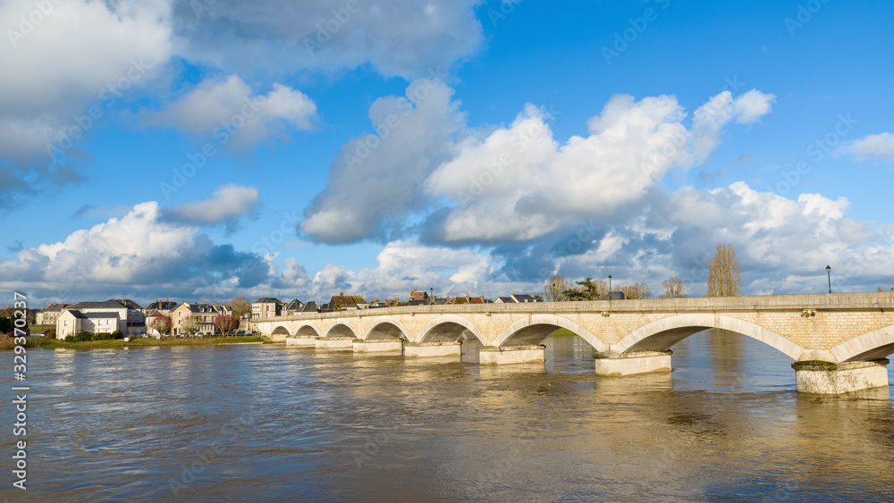Pont du Maréchal Leclerc over the Loire River in Amboise, France