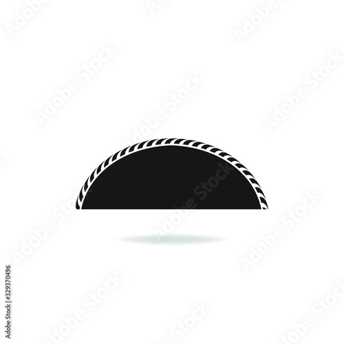Pasty icon design isolated on white background. Vector illustration