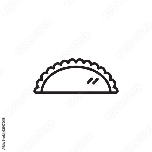 Pasty icon design isolated on white background. Vector illustration