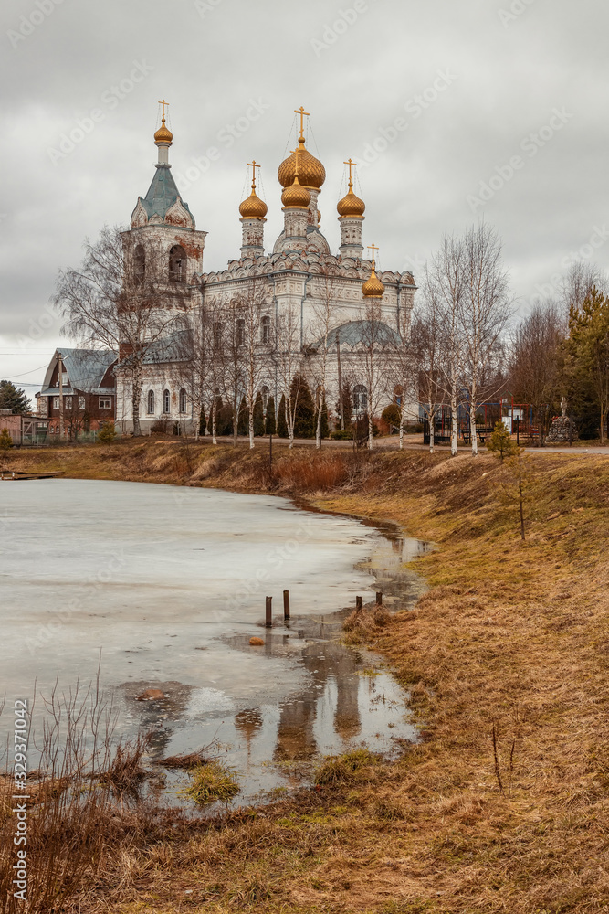 Church of the Intercession of the most Holy Theotokos in Zhestylevo, Dmitrov district, Moscow region.