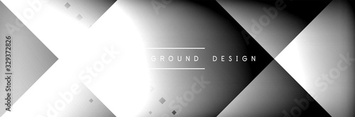Abstract background - squares and lines composition created with lights and shadows. Technology or business digital template