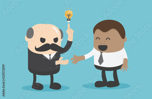 Chief businessman is proposing the idea for African businessmen to have a more vision of their work.
