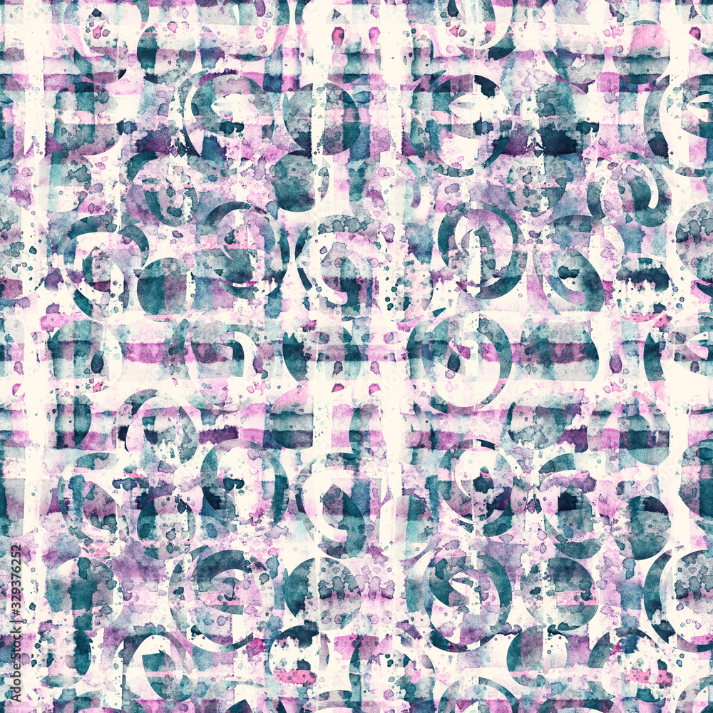 Watercolor abstract seamless pattern