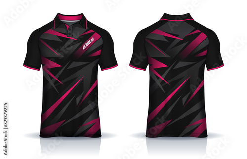 t-shirt polo templates design. uniform front and back view.