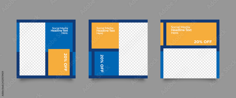 Square web banners for social media. Post layout templates. Square web banners for social media. Post layout templates.