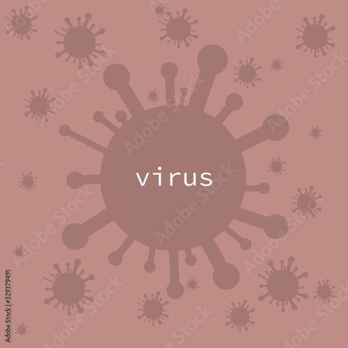 Virus. Abstract vector microbe. Computer virus, allergy bacteria, medical healthcare, microbiology concept. Disease germ, pathogen organism, infectious micro virology