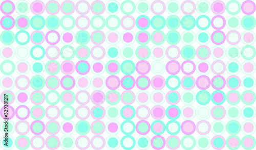 geometric seamless pattern background composed by a sequence of circles pastel colors. Repetitive geometric theme.