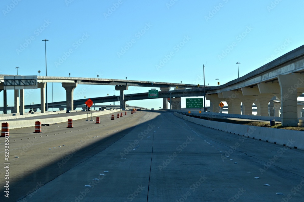 highway road in houston, texas, us