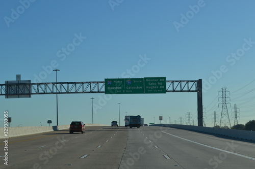 highway road in houston, texas, us