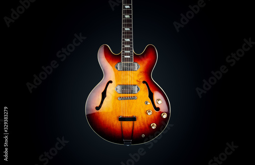 body and neck of electric guitar